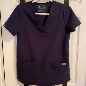 Figs CASMA™ Three-Pocket Scrub Top - XS Navy